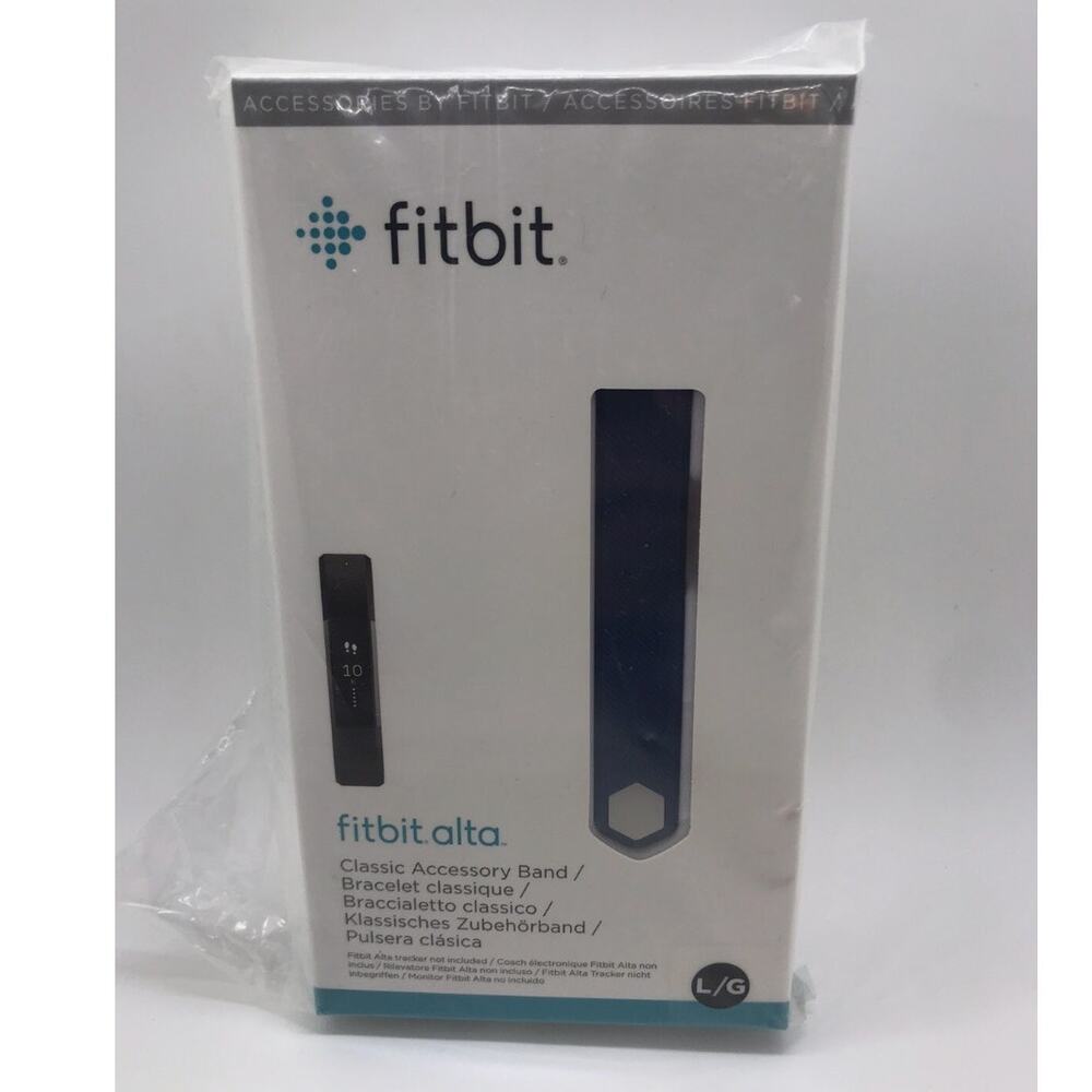 Fitbit Alta CLASSIC ACCESSORY BAND Navy Size L/G Large Replacement NEW